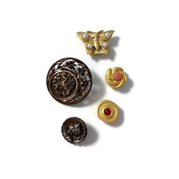 Vintage Button / Button Cover Lot - Picture 2 of 7